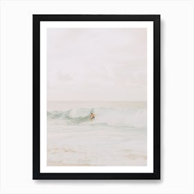 Surfer Catching A Wave Art Print