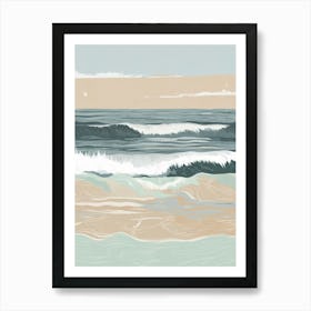 Waves At The Beach 2 Art Print