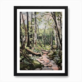 Green Forest Pattern Painting 8 Art Print