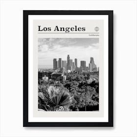 Los Angeles California Black And White Art Print