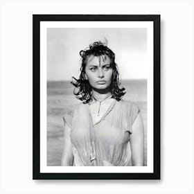 Actress Sophia Loren In Boy On A Dolphin Art Print