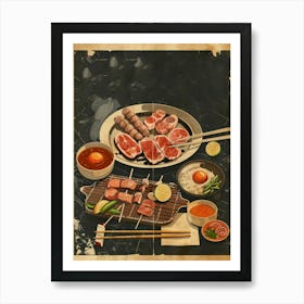 Yakiniku Mid Century Modern 4 Art Print