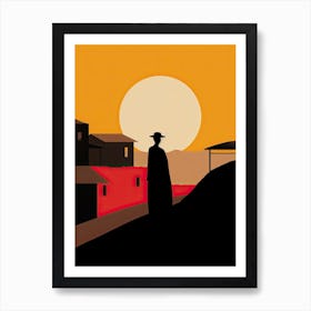 Cape Town, South Africa, Bold Outlines 2 Art Print