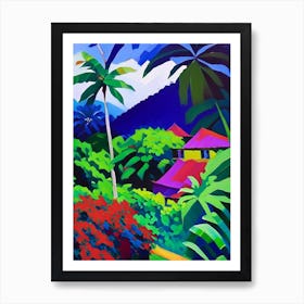 Dominical Costa Rica Colourful Painting Tropical Destination Art Print