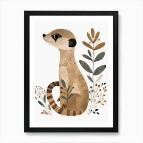 Charming Nursery Kids Animals Meerkat 2 Art Print