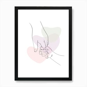 Hand Holding A Child Mothers day 1 Art Print