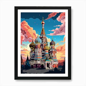 Saint Basil's Cathedral on the Moscow Skyline Art Print