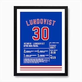 Henrik Lundqvist Art Print