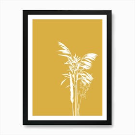 Yellow and White Grass Print 2 Art Print