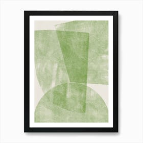 'Green Paper Graphic Art Print