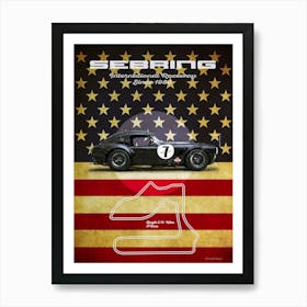 Sebring, Black Cobra Vintage Art Print