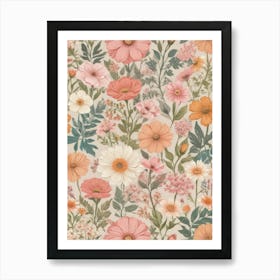 Floral Wallpaper 8 Art Print