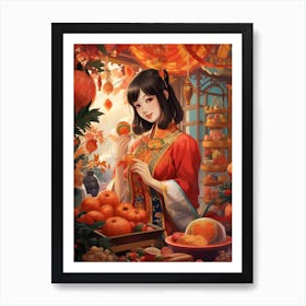 Chinese New Year Traditional Illustration 2 Art Print