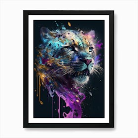 abstract jaguar art Art Print