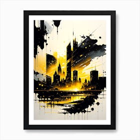 Abstract Cityscape 1 Art Print