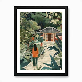 In The Garden Lan Su Chinese Garden Usa 1 Art Print