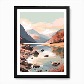 Lake District National Park England 1 Hiking Trail Landscape Art Print