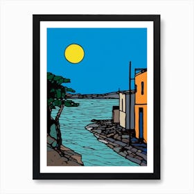 Minimal Design Style Of Zanzibar City, Tanzania3 Art Print