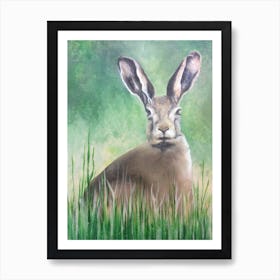 March Hare Oil Painting Art Print