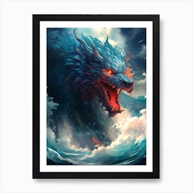 Dragon In The Sea Art Print