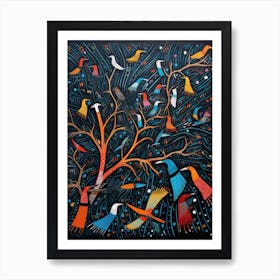 Birds In The Tree 1 Art Print