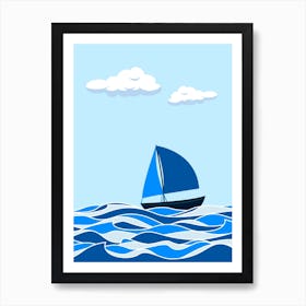 Sailboat In The Sea 2 Art Print