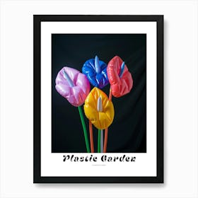 Bright Inflatable Flowers Poster Flamingo Flower 1 Art Print