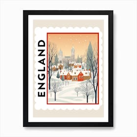 Retro Winter Stamp Poster Windsor United Kingdom Art Print