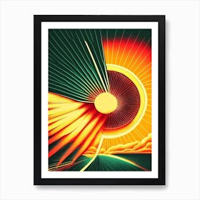 Solar Wind Vintage Sketch Space Art Print