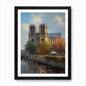 Notre Dame Paris France Camille Pissarro Style 5 Art Print