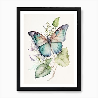 Boho Butterfly Wall Art Print Aesthetic Eastern Tiger Swallowtail Bug Wall  Decor Botanical Illustration Art