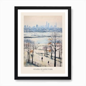 Winter City Park Poster Odaiba Seaside Park Tokyo 1 Art Print