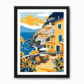 Summer In Positano Painting (282) Art Print