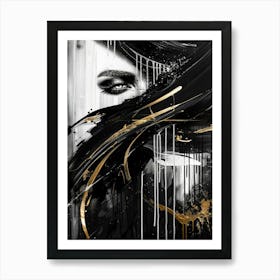 Black And Gold 58 Art Print