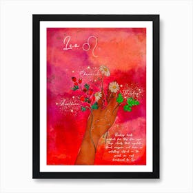 Leo Healing Herbs Art Print