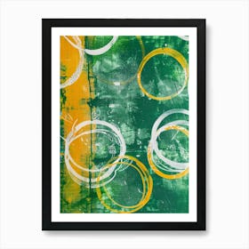 Green Circles 2 Art Print