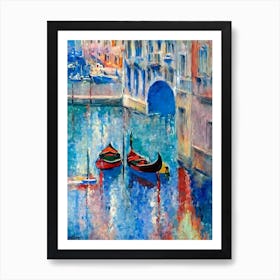 Port Of Venice Italy Abstract Block harbour Art Print