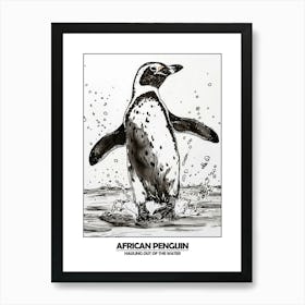 Penguin Hauling Out Of The Water Poster 2 Art Print