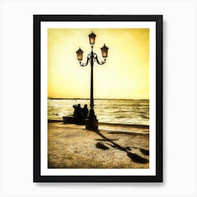 Sunset Over The Lagoon Venice Art Print