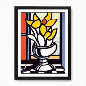Crocus Flower Still Life  3 Pop Art Style Art Print