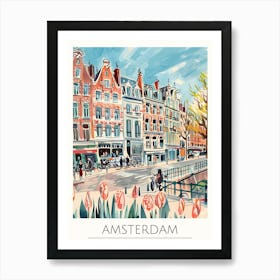 Amsterdam Tulips Art Print