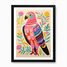 Pink Scandi Golden Eagle 3 Art Print