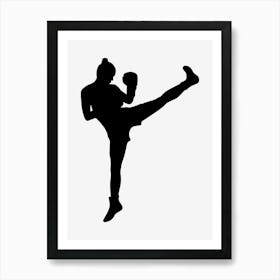 Kickbox Male Martial Artist Art Print