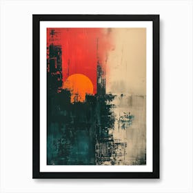 Sunset In The City 2 Art Print