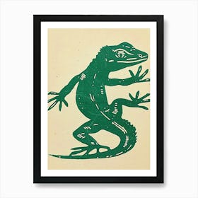 Monsters And Beaded Lizard Bold Block 2 Art Print