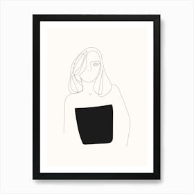 Minimal Fashion Girl Affiche