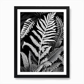 Hardy Fern Linocut Art Print