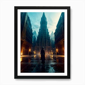 City At Night 1 Art Print