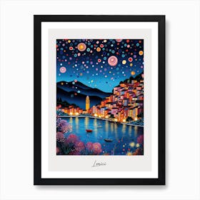 Poster Of Lerici, Italy, Illustration In The Style Of Pop Art 4 Art Print