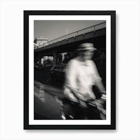 Man On A Bike in Berlin Kreuzberg Art Print